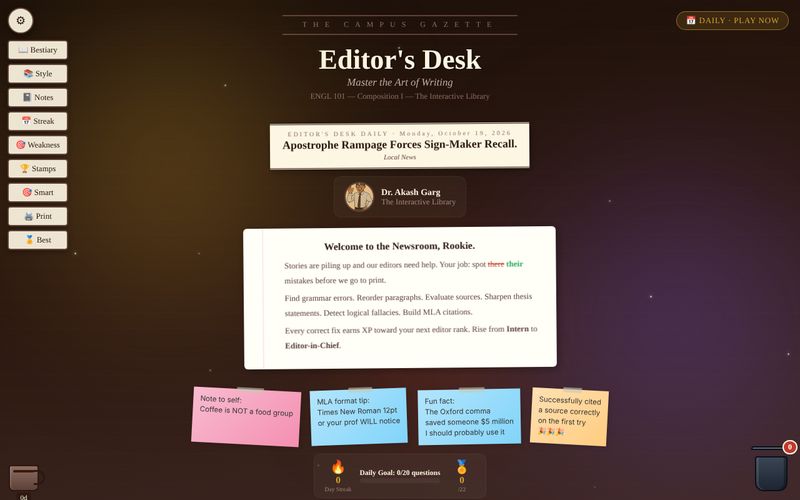 Editor's Desk screenshot
