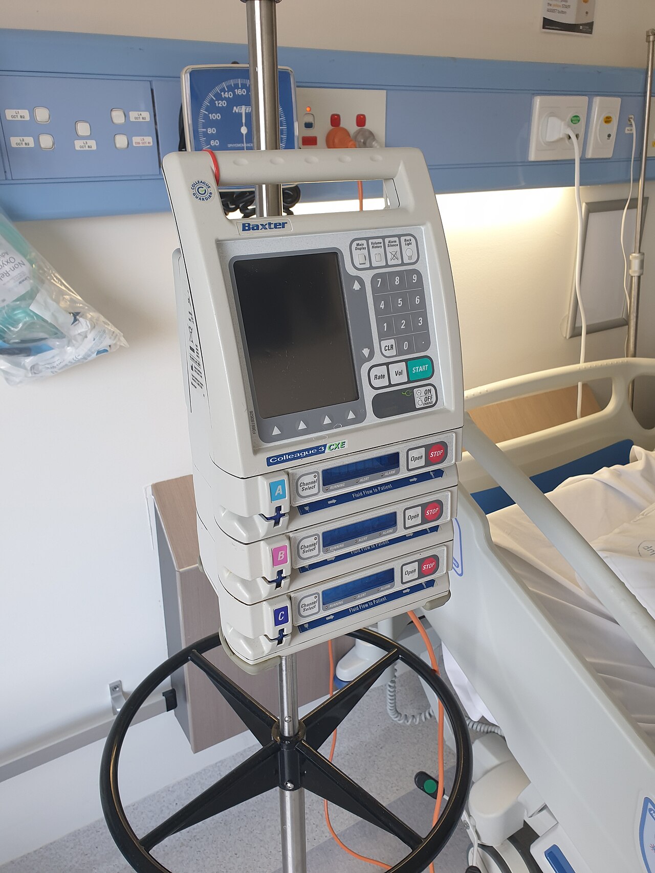 An electronic infusion pump is mandatory for potassium and for any high-alert intravenous solution.