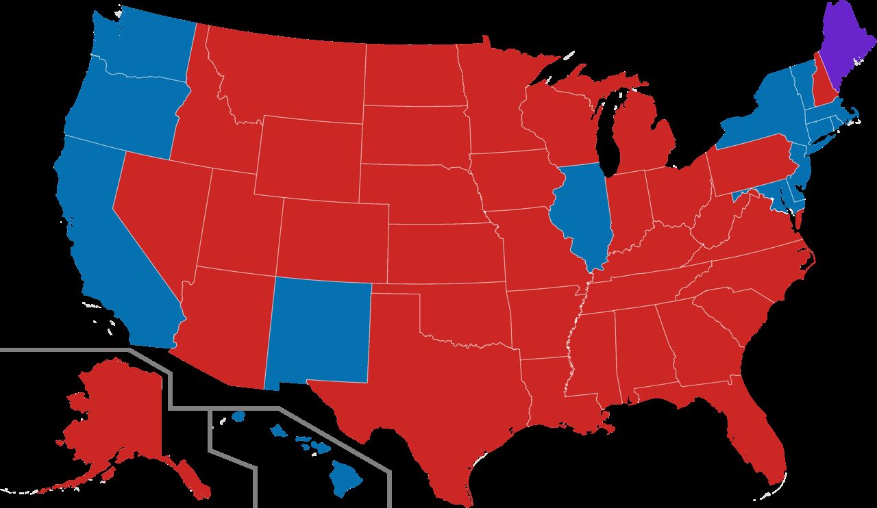 A map showing survey and polling results across a population