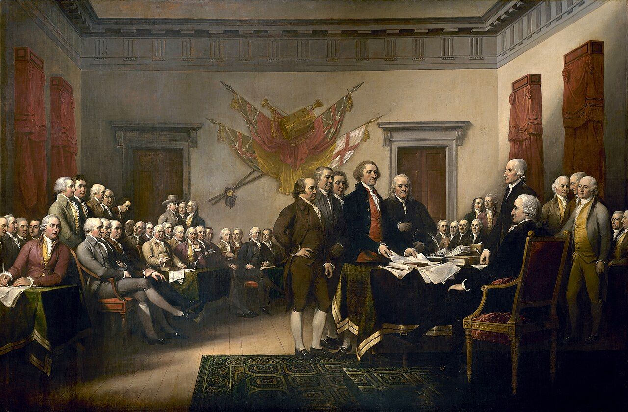 Trumbull&rsquo;s Declaration of Independence compresses months of committee work into a single heroic moment&mdash;useful as an image, misleading as history.