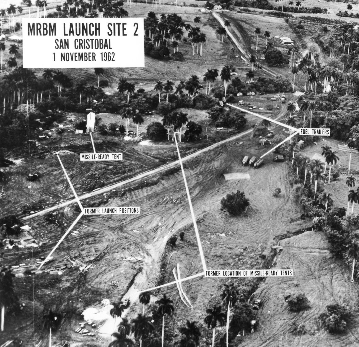 Reconnaissance photography of Soviet missile sites in Cuba, October 1962 &mdash; the evidence that opened thirteen days of the closest approach to nuclear war.